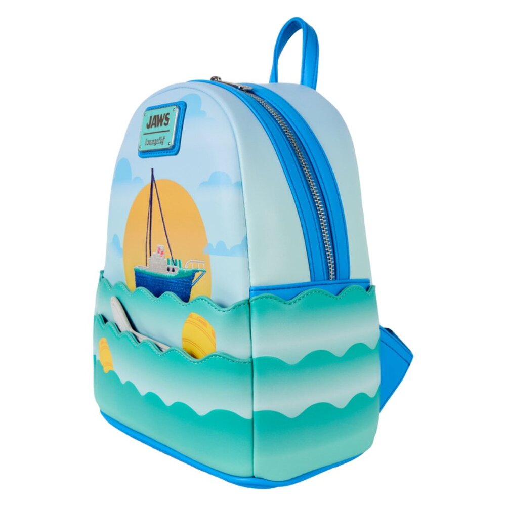 Loungefly Jaws 50th Anniversary Mini Backpack and Cardholder Set NWT - Picture 12 of 16